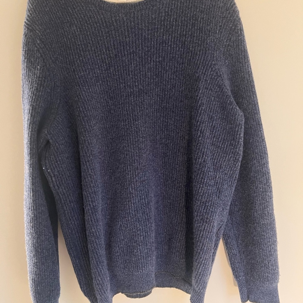 Vintage 90s Joseph Abboud Ribbed Knit Sweater Men’s XL Blue Crewneck Wool Blend